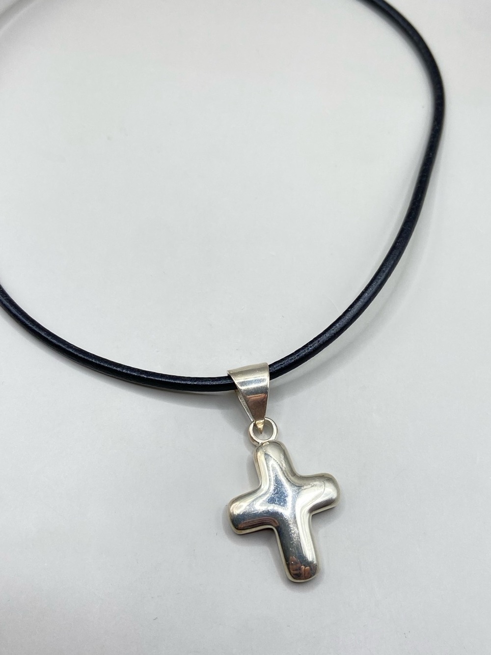 Silpada Sterling Silver Puffy Cross Pendant Necklace S0437